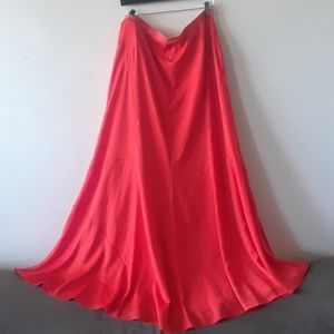 Ann taylor red orange maxi skirt